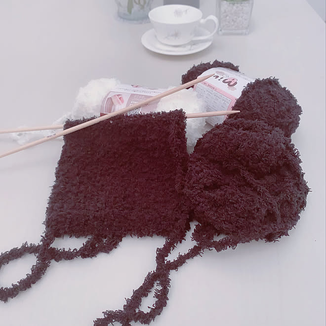 冬支度 ハンドメイド ネックウォーマー モコモコ毛糸編みづらい 編み物 などのインテリア実例 11 17 22 19 21 Roomclip ルームクリップ