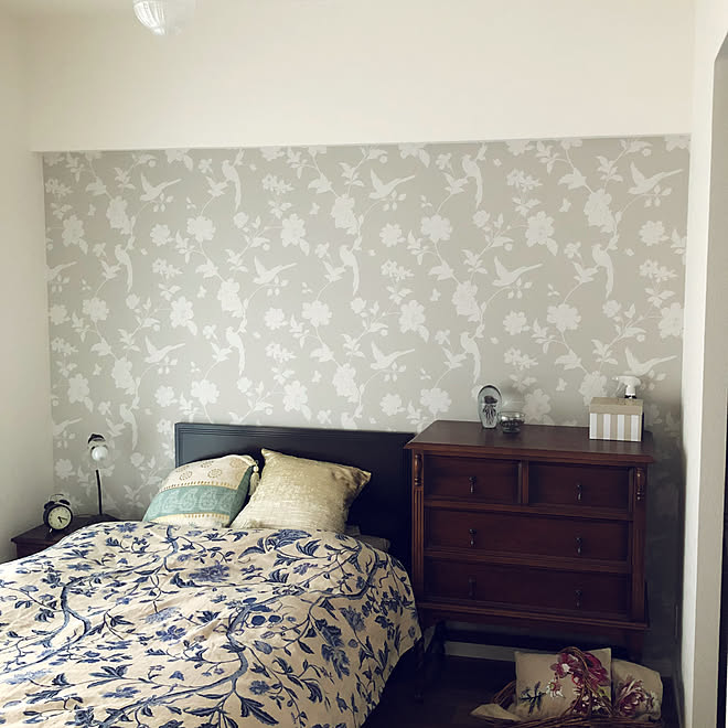 ローラアシュレイ 壁紙 リノベーション アンティーク 照明 などのインテリア実例 19 09 08 21 40 07 Roomclip ルームクリップ