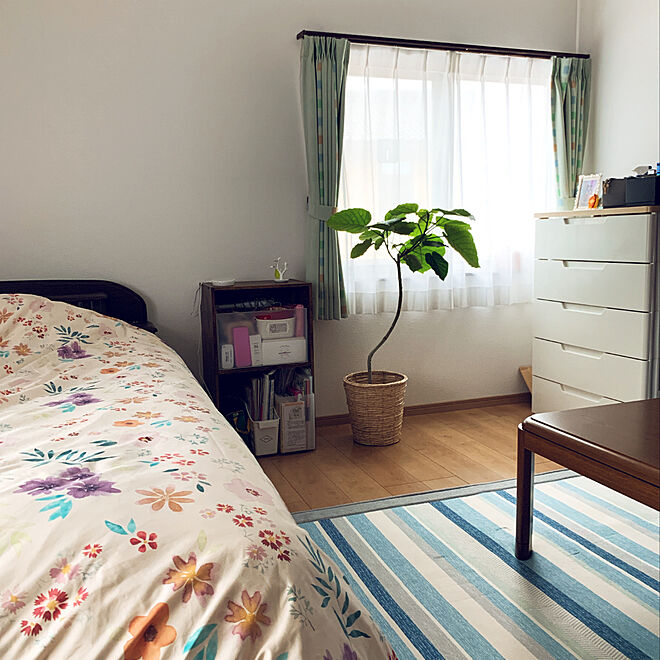 アイテムなにもない もっとオシャレにしたい 寝室 観葉植物 ベッド周りのインテリア実例 06 19 10 29 07 Roomclip ルームクリップ