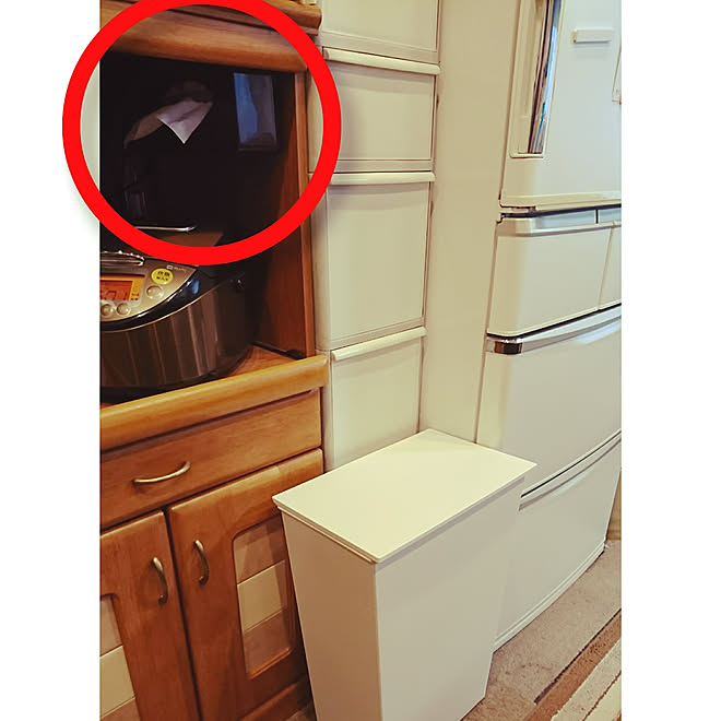 キッチン 隙間収納 100均 ティッシュ ティッシュケース などのインテリア実例 05 07 08 19 05 Roomclip ルームクリップ