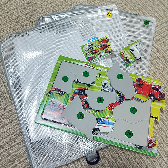 リビング 子ども部屋収納 パズル収納 パズル おもちゃ収納 などのインテリア実例 10 09 19 14 01 Roomclip ルームクリップ