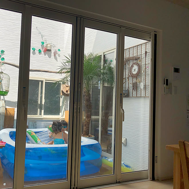 水道代が怖い ビニールプール 家庭用プール 家プール 無印良品 などのインテリア実例 08 10 15 41 16 Roomclip ルームクリップ