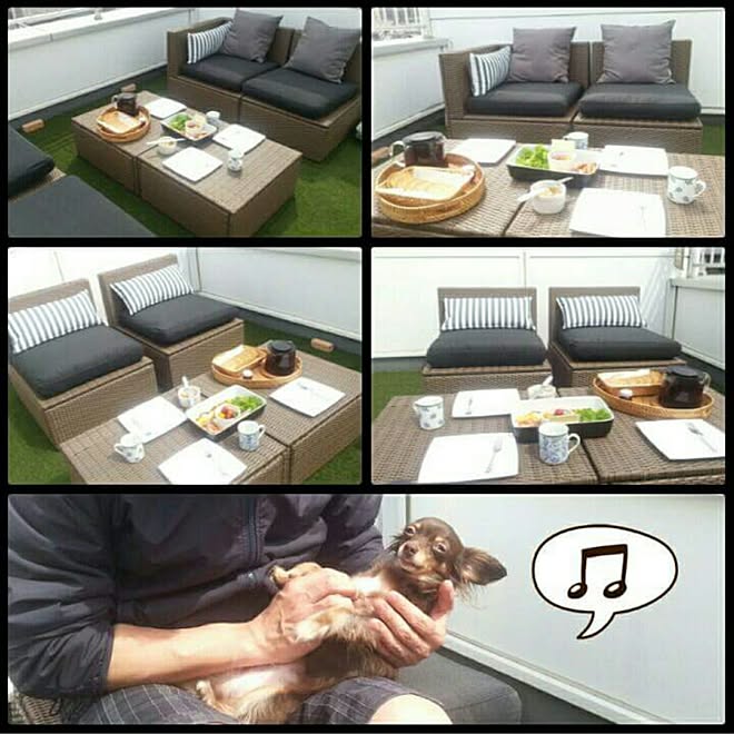 リビング ルーフテラス 屋上インテリア Ikea 屋外家具 などのインテリア実例 17 02 03 12 13 59 Roomclip ルームクリップ