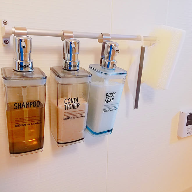 バス トイレ シャンプーボトル 100均 ニトリ ラベルシール などのインテリア実例 18 11 03 08 55 19 Roomclip ルームクリップ