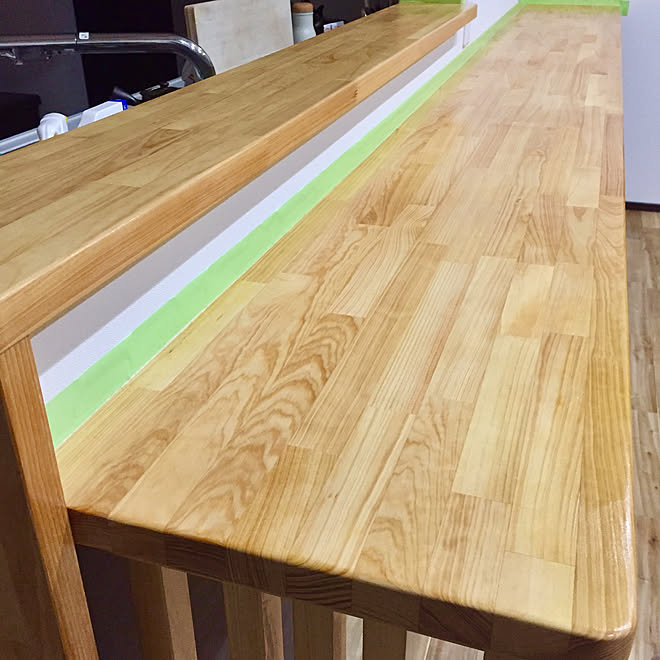 油性ニス ニス ニス塗り カウンター カウンターキッチン などのインテリア実例 11 22 16 30 49 Roomclip ルームクリップ