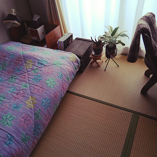 ベッド周り 和室 畳 一人暮らし 昭和レトロ などのインテリア実例 02 22 12 58 07 Roomclip ルームクリップ