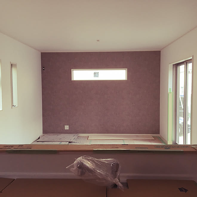 部屋全体 サンゲツ壁紙 新築マイホーム 新築建築中 アクセントクロスグレーのインテリア実例 17 09 03 23 52 41 Roomclip ルームクリップ