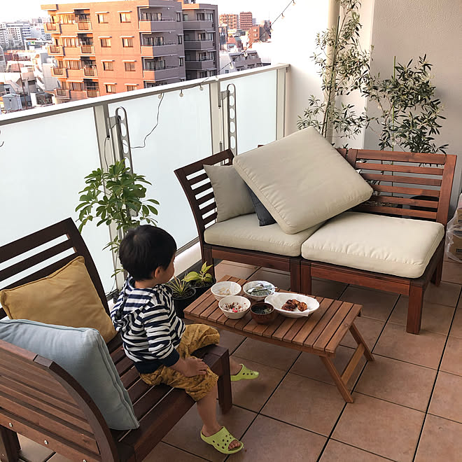 ベランダガーデン ベランダ 観葉植物 こどもと暮らす ミニマリストに憧れて などのインテリア実例 04 04 18 23 46 Roomclip ルームクリップ