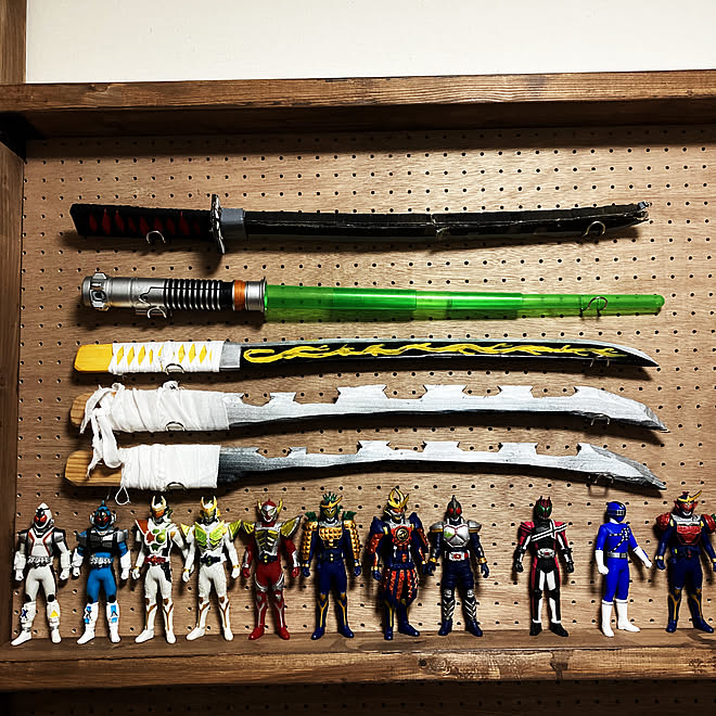ライトセーバー スターウォーズ 仮面ライダー ラブリコでdiy 鬼滅の刃 などのインテリア実例 10 11 18 31 02 Roomclip ルームクリップ