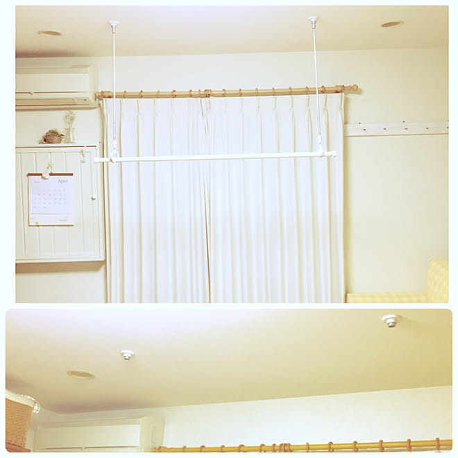 Ikea お洗濯グッズ Ikeaカーテンポール 物干し竿 カントリーインテリア などのインテリア実例 19 04 01 23 35 42 Roomclip ルームクリップ