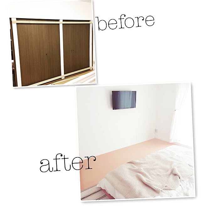 ベッド周り 壁掛けテレビ 子供部屋から寝室 Diy 壁 などのインテリア実例 17 07 03 12 34 02 Roomclip ルームクリップ