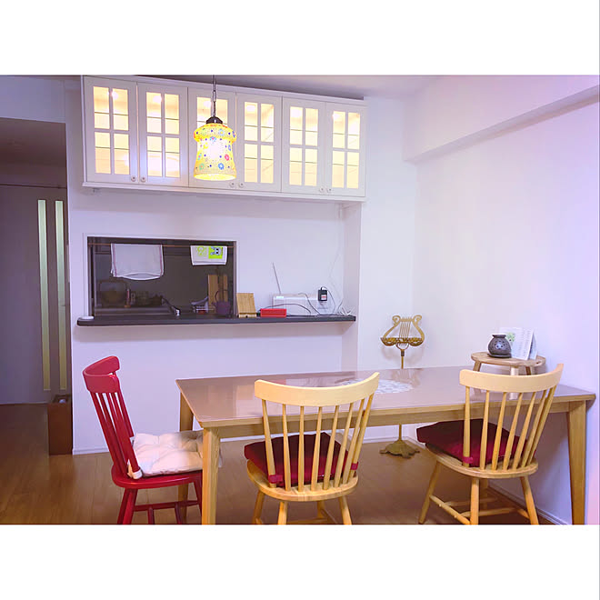 Ikea 吊り戸棚 リフォーム 実家 リビング ニトリ ダイニングテーブル チェアのインテリア実例 19 07 23 05 53 59 Roomclip ルームクリップ