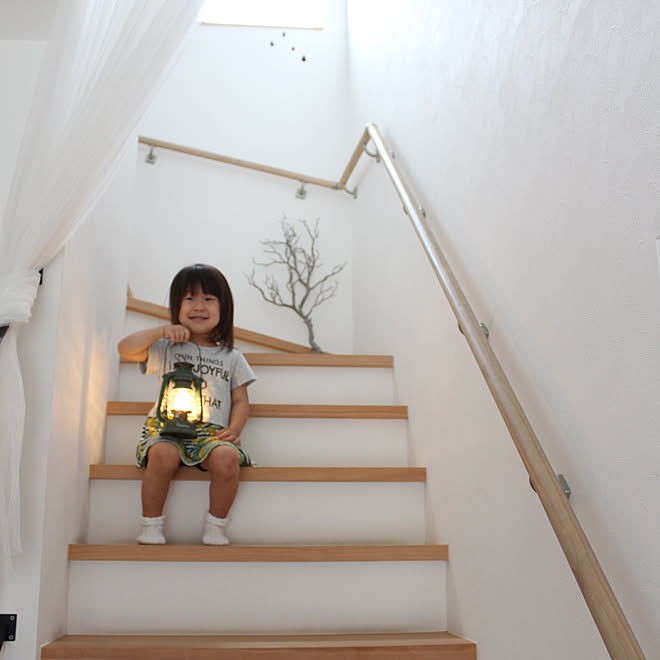 棚 リビング階段 エアコン対策 Ikea レースのカーテンのインテリア実例 18 07 06 08 13 25 Roomclip ルームクリップ