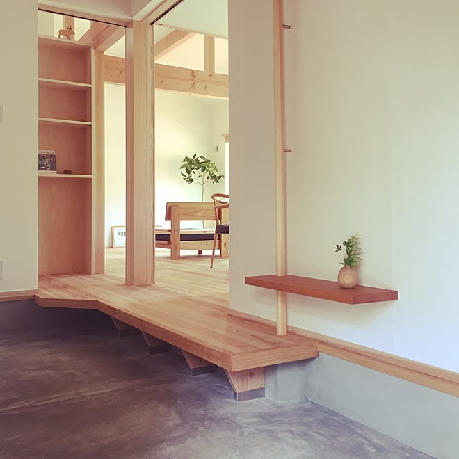 玄関 入り口 玄関土間 シーエッチ建築工房のインテリア実例 16 08 24 18 59 Roomclip ルームクリップ