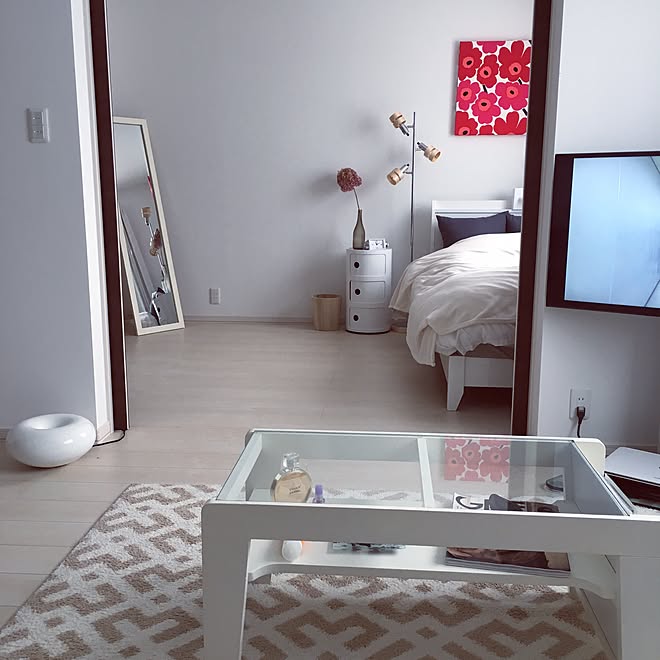 机/1LDK/白/IKEA/ニトリ&hellip;などのインテリア実例 20170131 204506 ｜ RoomClip（ルームクリップ）