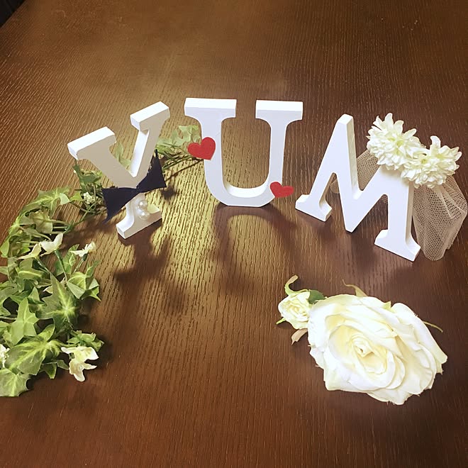机 結婚式 アルファベットオブジェ ウェルカムスペース 結婚式準備 などのインテリア実例 16 12 01 13 38 50 Roomclip ルームクリップ