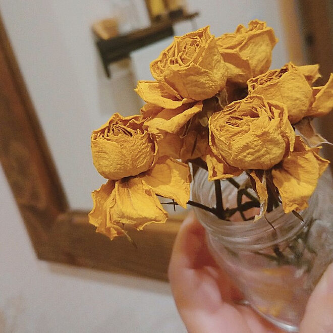 ドライフラワー スワッグ❁¨̮⑰ナチュラルな小さめ花束です♪黄色ボタニカルブーケ