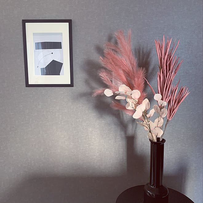 ポスター 造花 花 壁紙 ホテルライク などのインテリア実例 19 11 30 21 32 09 Roomclip ルームクリップ