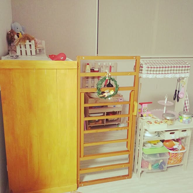 部屋全体/キッズスペース/DIY/ままごとcafe/ままごとキッチンDIYのインテリア実例 - 2016-03-09 13:24:52