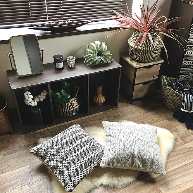 しまむらのクッションカバー しまむらで購入 アジアンも好き 21 5 23 インスタ Non Non 777 などのインテリア実例 21 05 23 11 30 00 Roomclip ルームクリップ