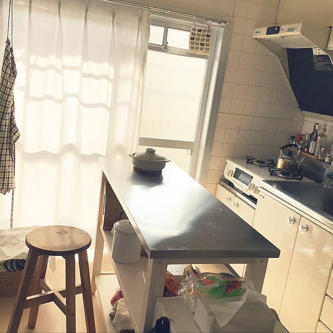 キッチンカウンター カウンター 一人暮らし 団地暮らし ナチュラル などのインテリア実例 01 03 12 05 29 Roomclip ルームクリップ