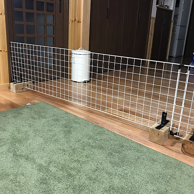 ゲート ワイヤーネット いぬと暮らす 犬 Diy などのインテリア実例 21 01 10 17 35 35 Roomclip ルームクリップ
