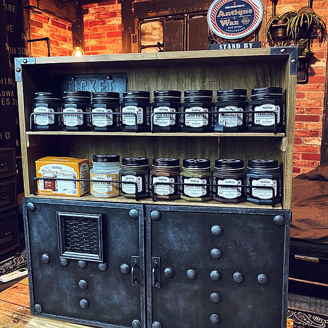 収納diy ペイントラック アンティークワックス アイアンペイントブラック Diy などのインテリア実例 07 06 22 07 54 Roomclip ルームクリップ