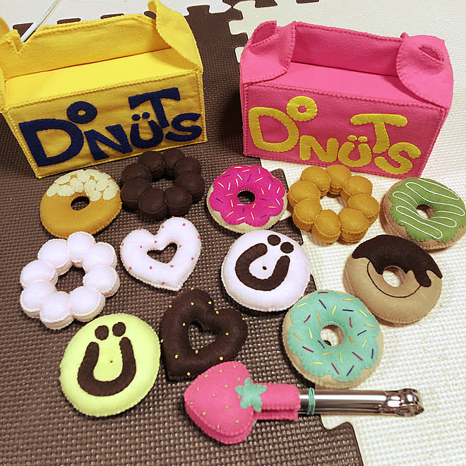 部屋全体 ドーナツ屋さんごっこ ドーナツ屋さん ドーナツ おままごと などのインテリア実例 19 02 04 17 35 Roomclip ルームクリップ