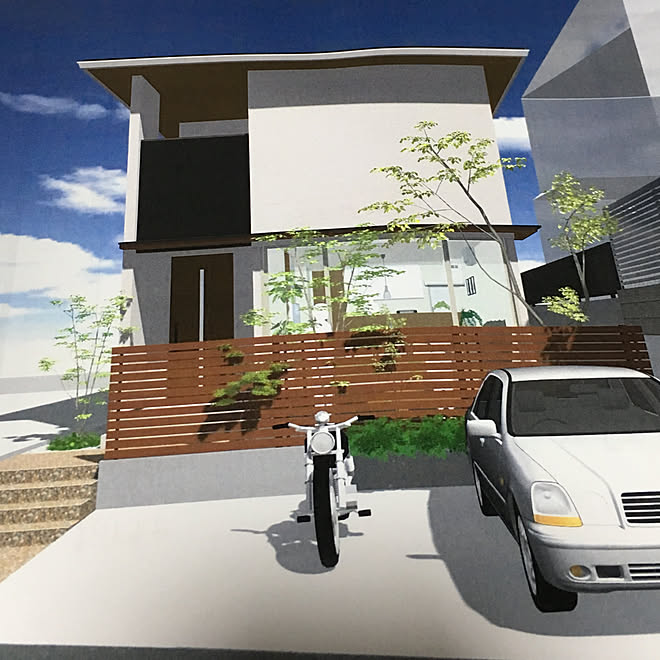 住友林業 打ち合わせ段階 新築一戸建て モダン 外観イメージ などのインテリア実例 17 08 22 22 37 05 Roomclip ルームクリップ