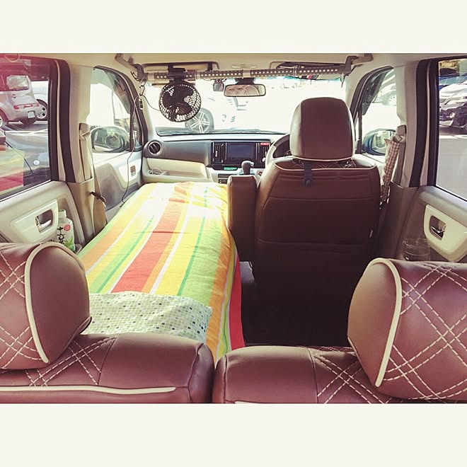 コストコ カーインテリア イレクターパイプ 車中泊仕様 Diy などのインテリア実例 16 08 28 50 53 Roomclip ルームクリップ