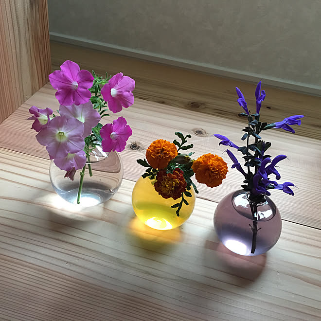 杉板 木の枠diy オブジェにもなります お手入れ簡単 ガラスのフラワーベース などのインテリア実例 22 06 16 19 19 12 Roomclip ルームクリップ