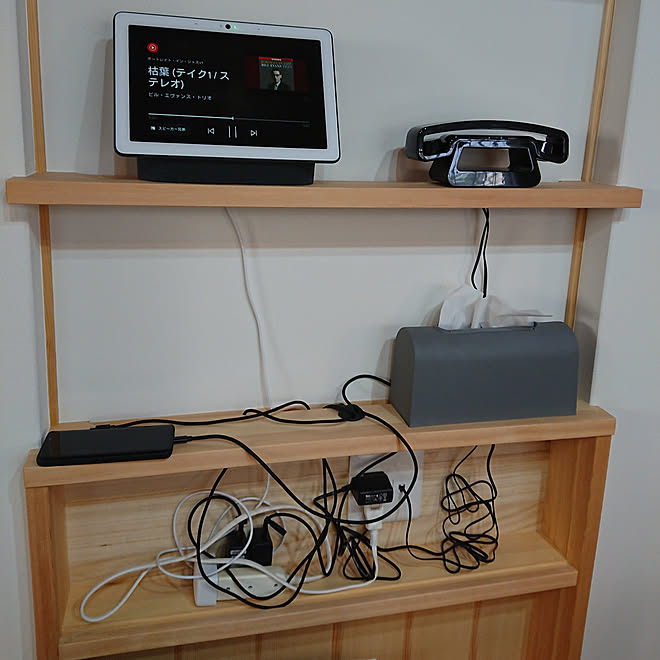 棚 リノベーション コードレス電話機 スイスボイス みわい工房 などのインテリア実例 21 05 02 17 12 44 Roomclip ルームクリップ