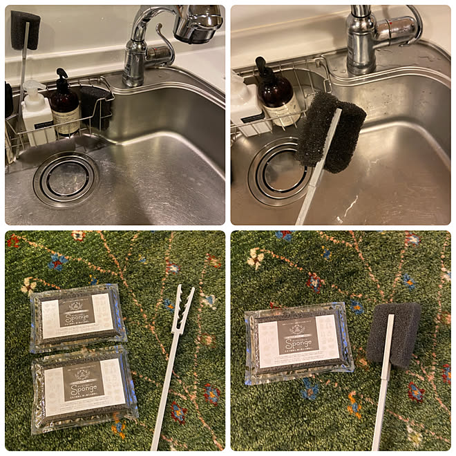 自作です W 水筒洗いスポンジ 愛用品 キッチンツール コラボの自作 などのインテリア実例 07 07 00 21 Roomclip ルームクリップ
