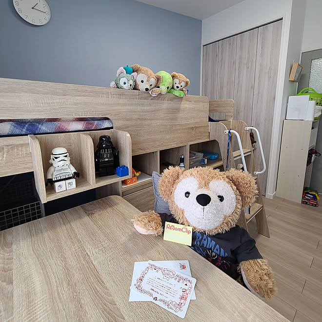 部屋全体 こども部屋 男子部屋 サンゲツ壁紙 ブルー壁紙 などのインテリア実例 22 04 27 14 15 12 Roomclip ルームクリップ
