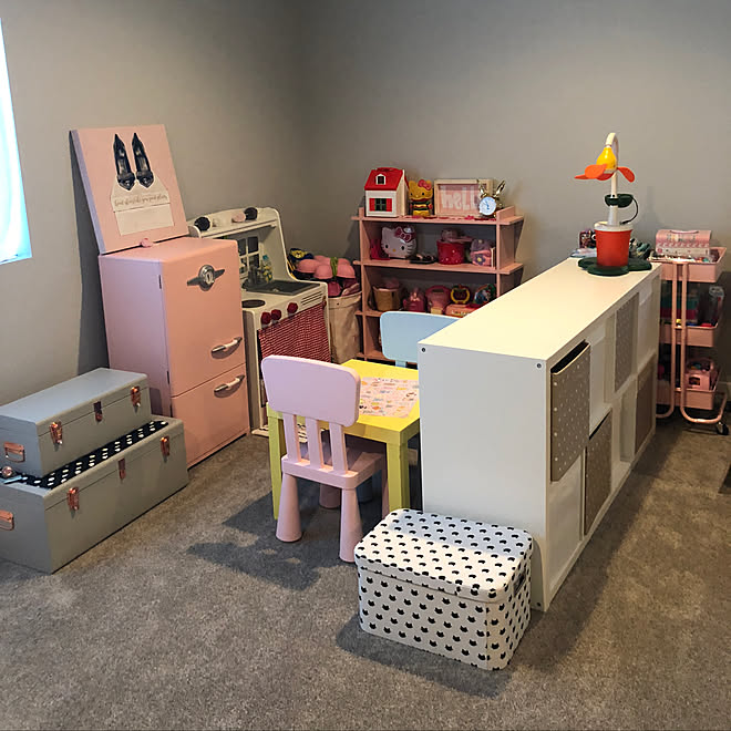 棚 イケア Ikea ピンク 遊び などのインテリア実例 18 12 10 12 56 15 Roomclip ルームクリップ