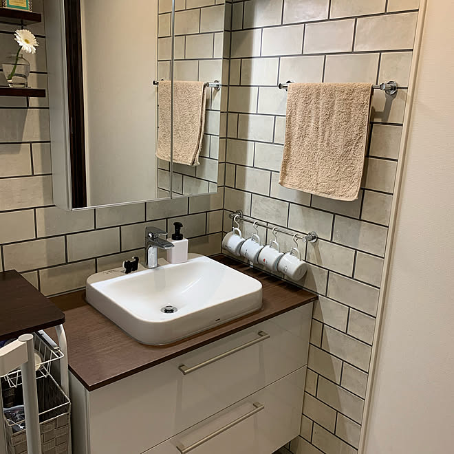 Toto タオル掛け Toto ドレーナ 洗面所 Totoのインテリア実例 09 27 08 31 38 Roomclip ルームクリップ