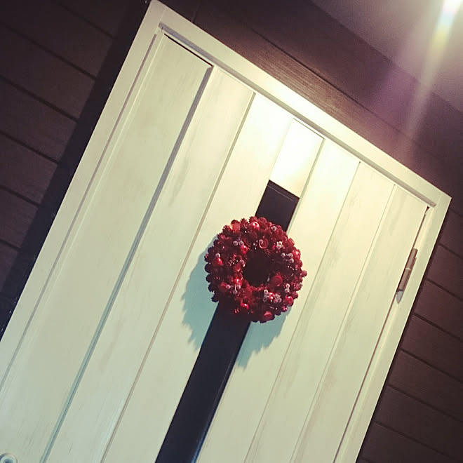 玄関/入り口/クリスマス/ニトリのリースのインテリア実例 20171112 083944 ｜ RoomClip（ルームクリップ）