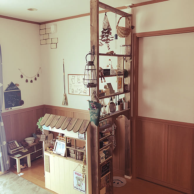 パーテーションDIY/ナチュラルインテリア/おうち/DIY/ナチュラル...などのインテリア実例 - 2019-11-06 16:12:34