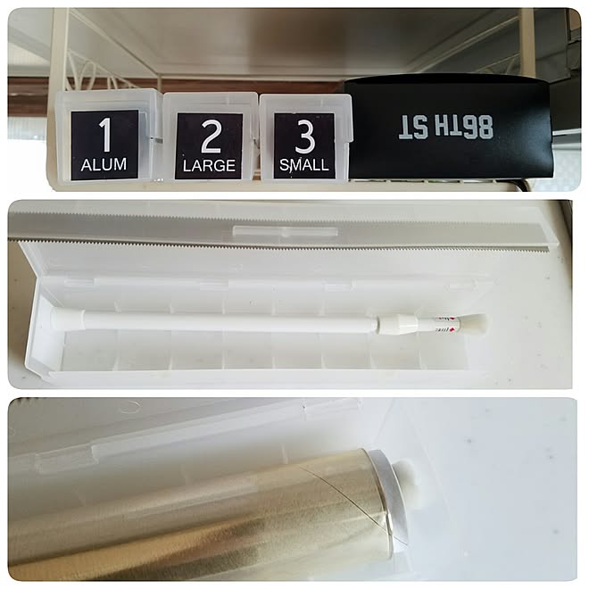 キッチン 無印良品 無印ラップケース つっぱり棒のインテリア実例 17 02 17 14 57 55 Roomclip ルームクリップ