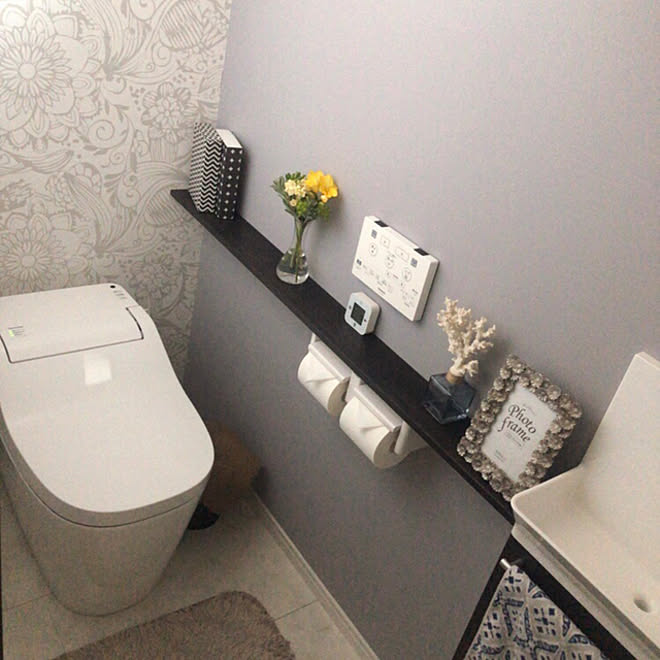 トイレのインテリア 花のある暮らし バス トイレのインテリア実例 22 02 11 32 25 Roomclip ルームクリップ