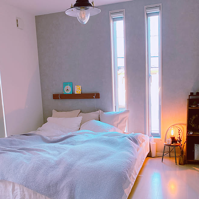 壁につける家具 ベッドルーム 寝室 ベッド 無印 などのインテリア実例 01 01 16 10 05 Roomclip ルームクリップ