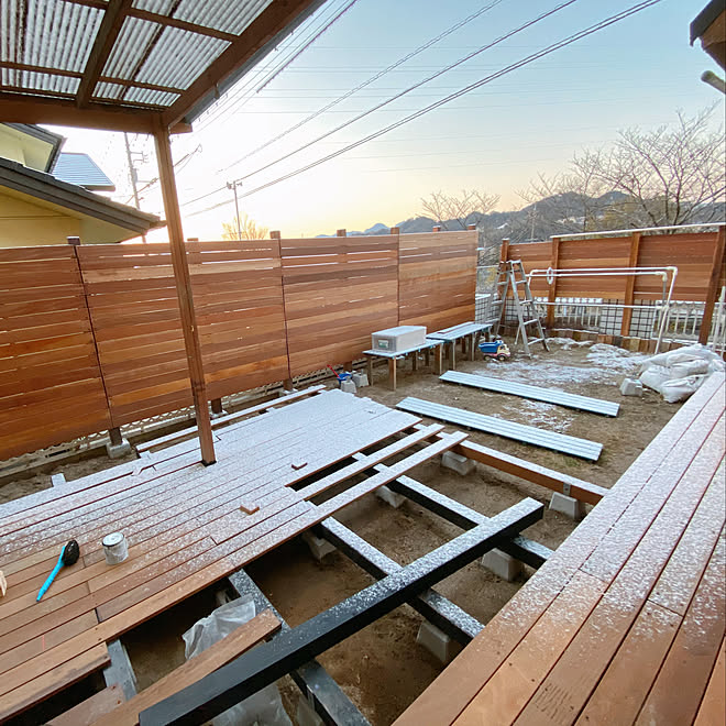 庭 Diy ウッドデッキ 中古住宅 セルフリノベ などのインテリア実例 02 18 10 04 09 Roomclip ルームクリップ