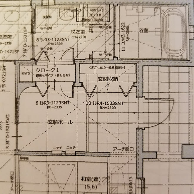 玄関 入り口 玄関 洗濯室 兼 脱衣所 間取り図 三井ホームのインテリア実例 17 12 27 16 00 29 Roomclip ルームクリップ