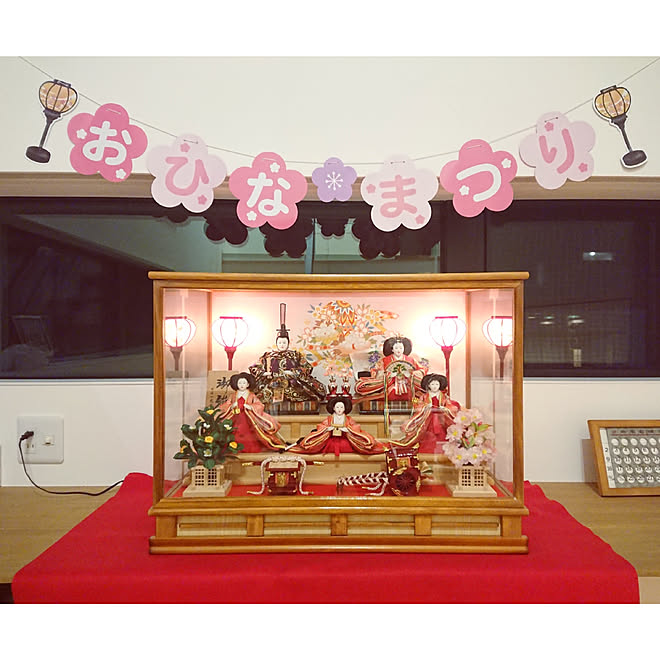 机/ひな祭り/スキップフロア/100均/セリア...などのインテリア実例 - 2020-02-18 23:01:58