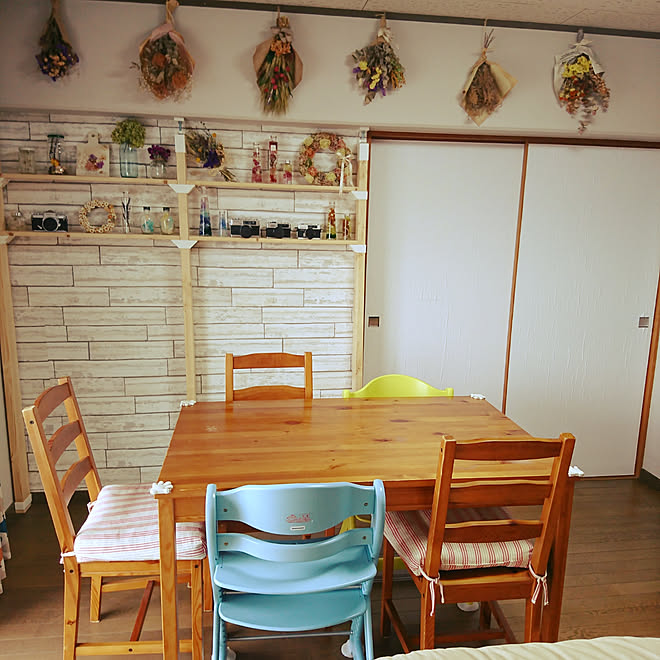 部屋全体/ダイニング/皆さんの素敵作品♡/築30年社宅/賃貸でも諦めない！&hellip;などのインテリア実例 20180728 1241