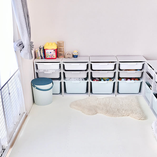 キッズスペース リビング トロファスト風 ニトリ 子供部屋 キッズスペース 100均 などのインテリア実例 02 22 16 43 01 Roomclip ルームクリップ