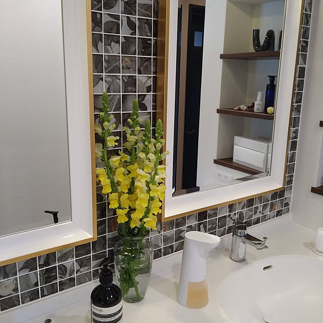 バス トイレ 海外風インテリア 海外インテリアに憧れて 洗面所 洗面台 などのインテリア実例 22 02 28 10 53 02 Roomclip ルームクリップ