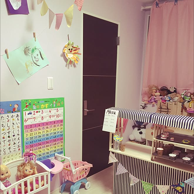 部屋全体/子供部屋/ハンドメイド/DIY/セリア...などのインテリア実例 - 2016-03-15 20:03:38