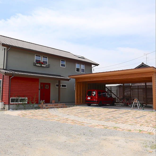 部屋全体 アプローチ 外構 北玄関 車庫 などのインテリア実例 18 06 04 22 48 25 Roomclip ルームクリップ