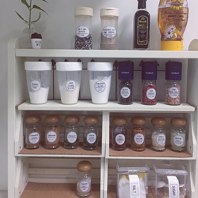 キッチン/DIY/セリア/ラベル自作/100均のインテリア実例 - 2017-05-08 ...